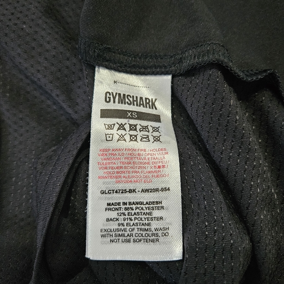 Gymshark Cropped Training Tank, XS, Black - Picture 6 of 6